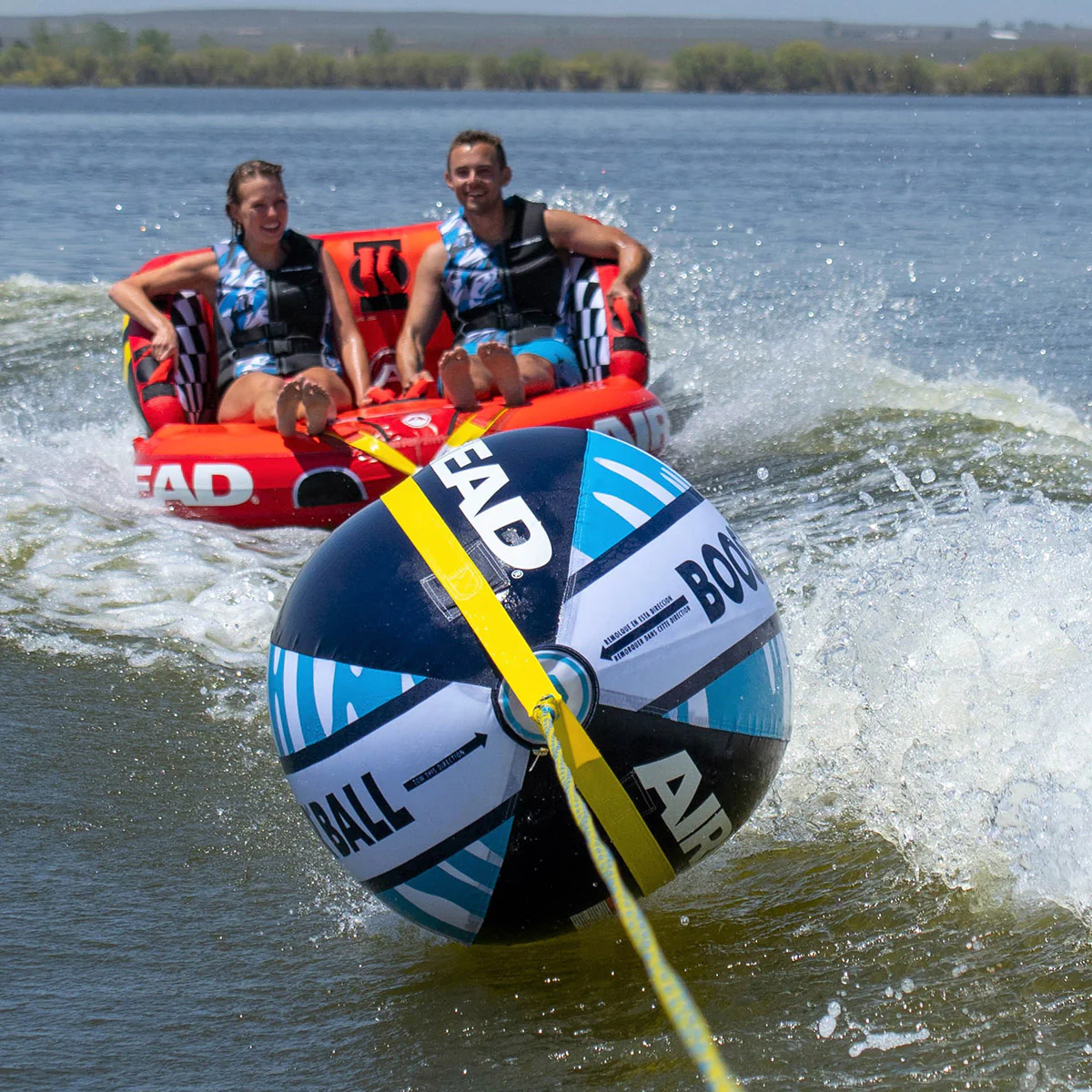 4K Booster Ball | 4 Rider Towable Tube Rope for Boating - 60 ft. - Image 2