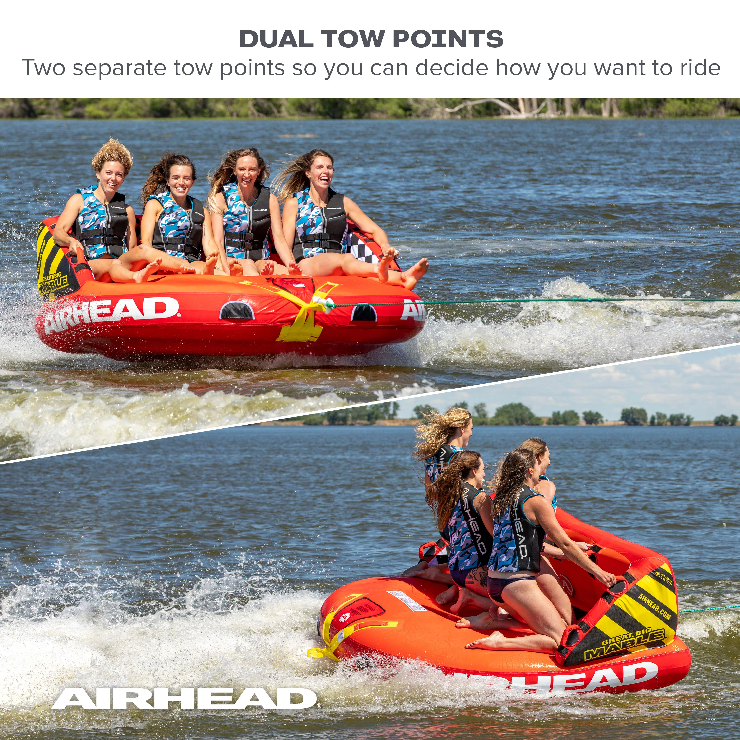 Great Big Mable® | 1-4 Rider Towable Tube for Boating - Image 5