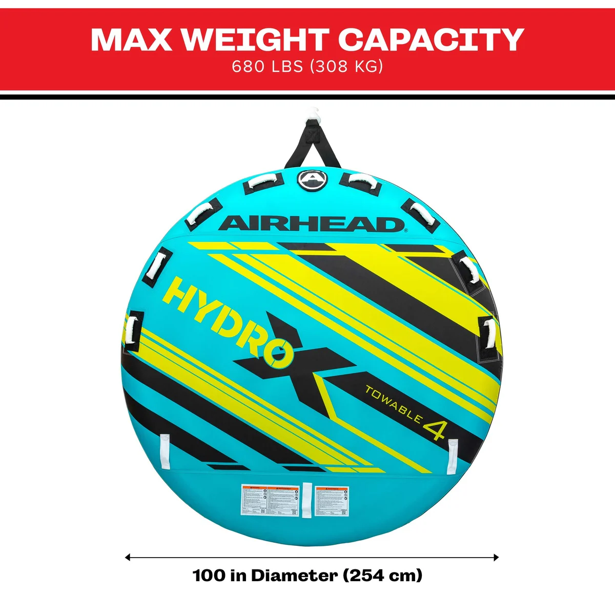 Hydro-X 4 | 1-4 Rider Towable Tube for Boating *Walmart Exclusive* - Image 7